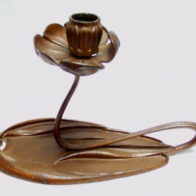 De Feure - Bougeoir en forme de nénuphar